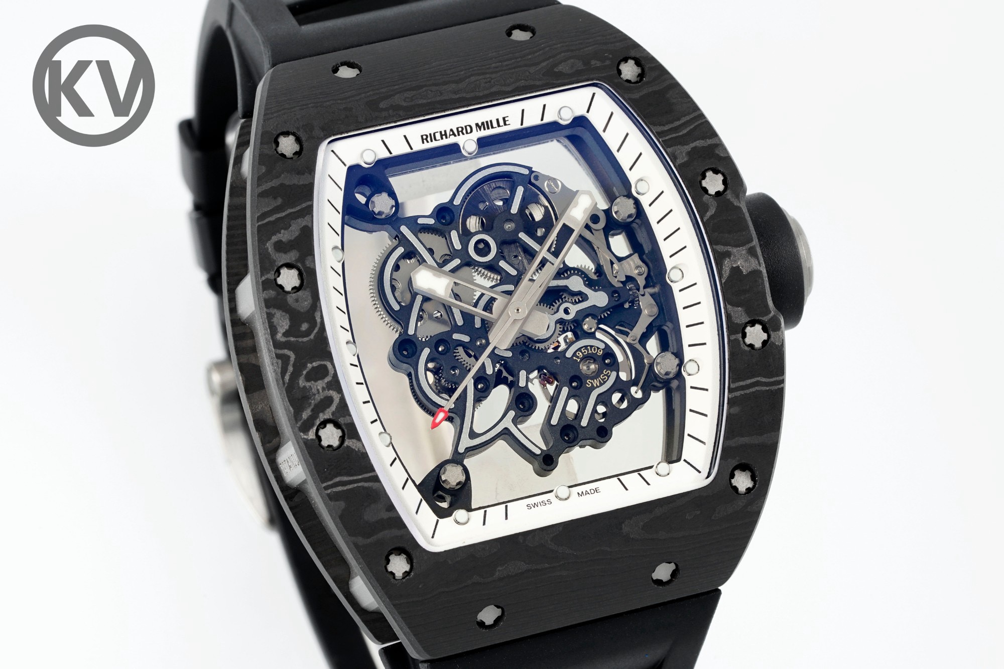 Richard Mille RM055 Black Strap White-Black Inner Ring - Image 2