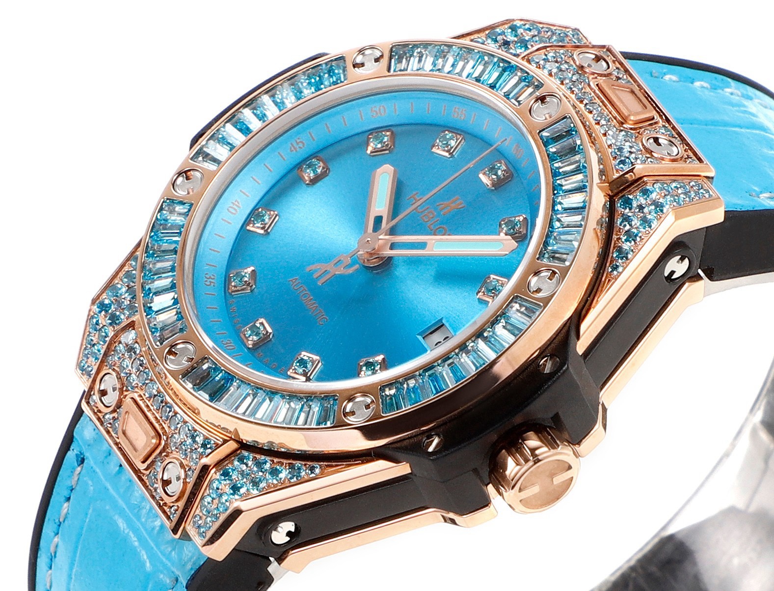 Hublot Big Bang One Click Rainbow Gemstone 39mm Automatic Ladies - Image 4