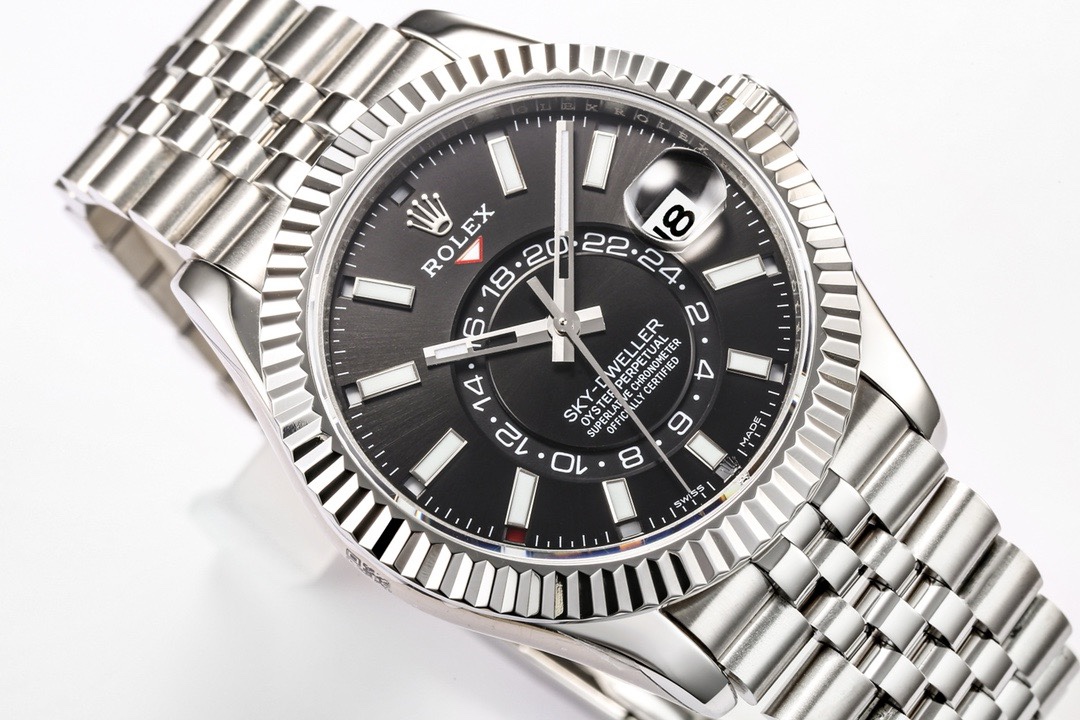 Rolex Sky-Dweller Watch 42mm 904L Steel 9002 Automatic Movement Ring Command Bezel - Image 4