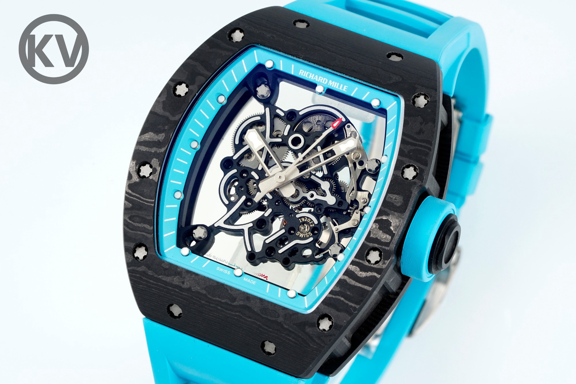 Richard Mille RM055 Turquoise Strap Turquoise Inner Ring - Image 3