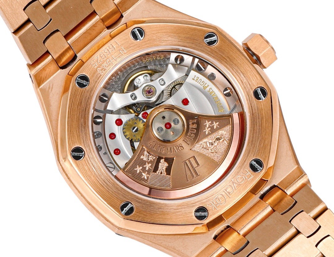 Audemars Piguet Royal Oak 37mm 15454 Frosted Gold Ladies Automatic – Gold Dial Style 03 - Image 8