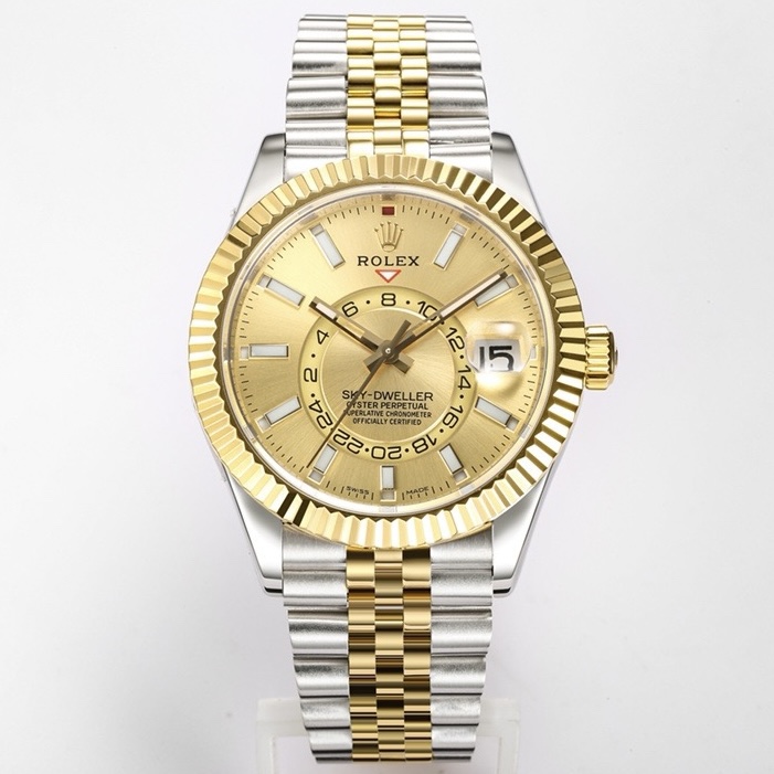 Rolex Sky-Dweller Watch 42mm 904L Steel 9002 Automatic Movement Ring Command Bezel –