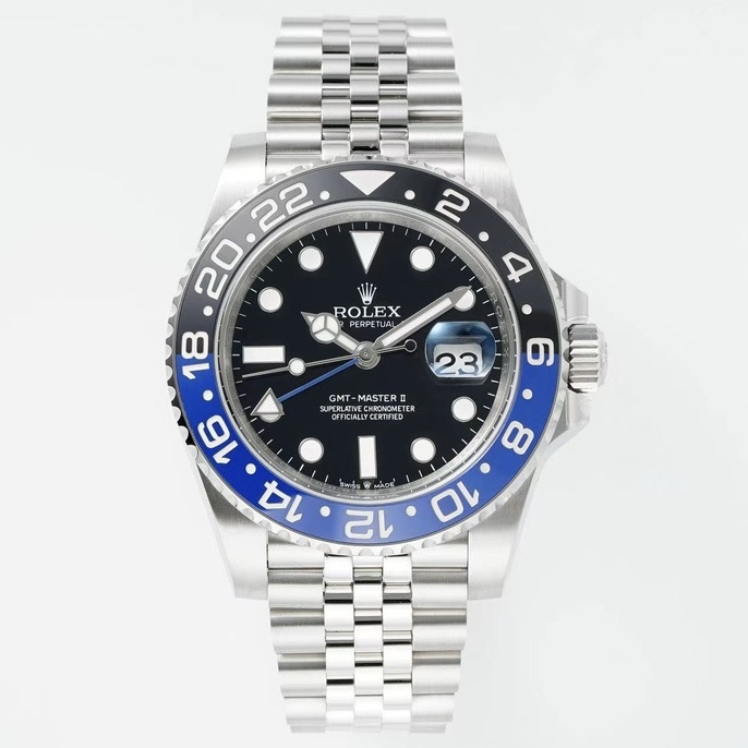 Rolex GMT Travel Watch 904L Steel Cal.3285 Movement