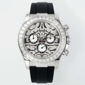 Rolex PPM Tiger Eye Moissanite Chronograph