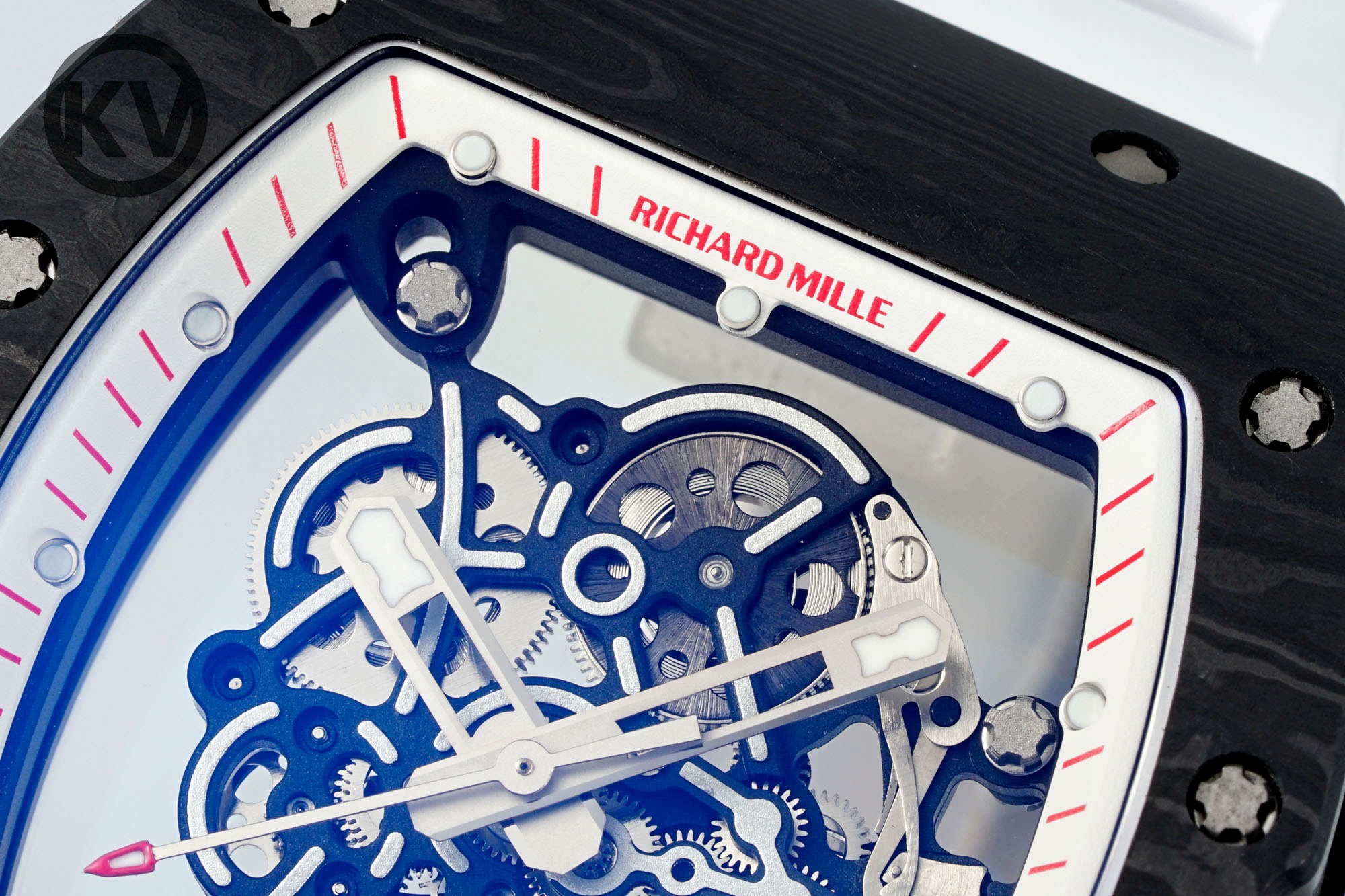 Richard Mille RM055 White Strap White-Red Inner Ring - Image 4