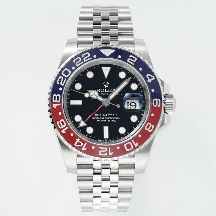 Rolex GMT Travel Watch 904L Steel Cal.3285 Movement