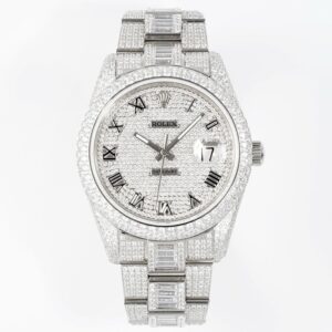 Rolex TW Factory Fully Iced-Out Datejust 41mm , Full Paved Stones, 2824 Automatic Movement