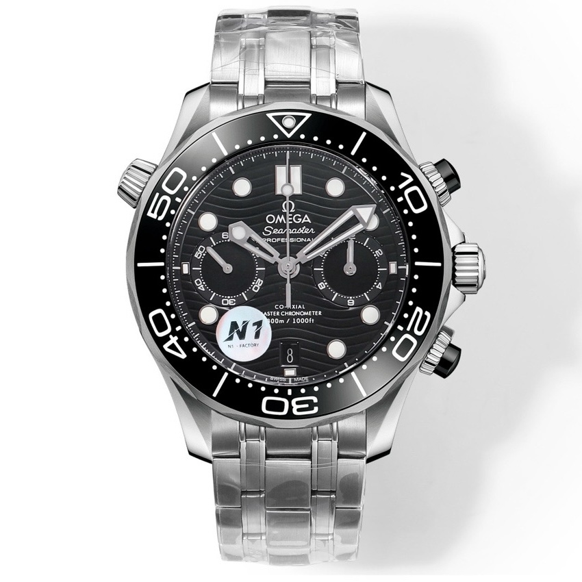 Omega Seamaster 300 Chronograph 44mm Dive Watch Cal.9900 Full Function Ceramic Bezel