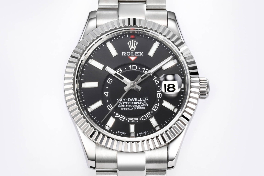 Rolex Sky-Dweller Watch 42mm 904L Steel 9002 Automatic Movement Ring Command Bezel – - Image 3