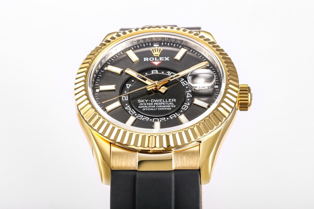 Rolex Sky-Dweller Watch 42mm 904L Steel 9002 Automatic Movement Ring Command Bezel - Image 4