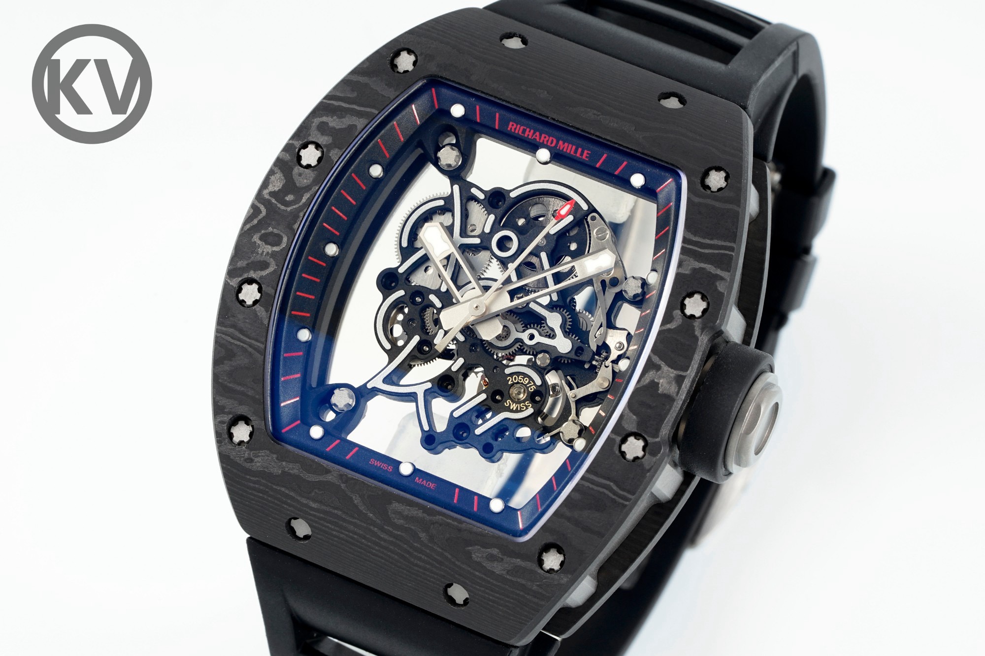 Richard Mille RM055 Black Strap Blue-Red Inner Ring - Image 3