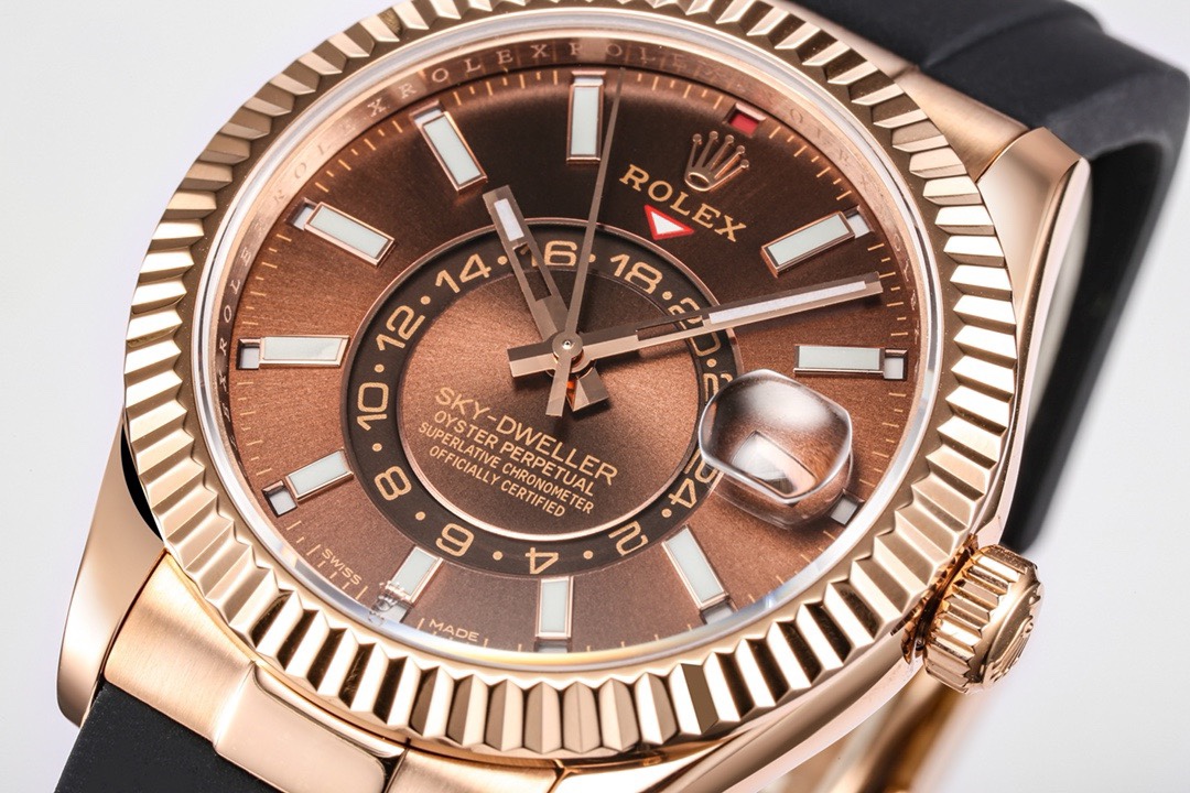Rolex Sky-Dweller Watch 42mm 904L Steel 9002 Automatic Movement Ring Command Bezel - Image 4