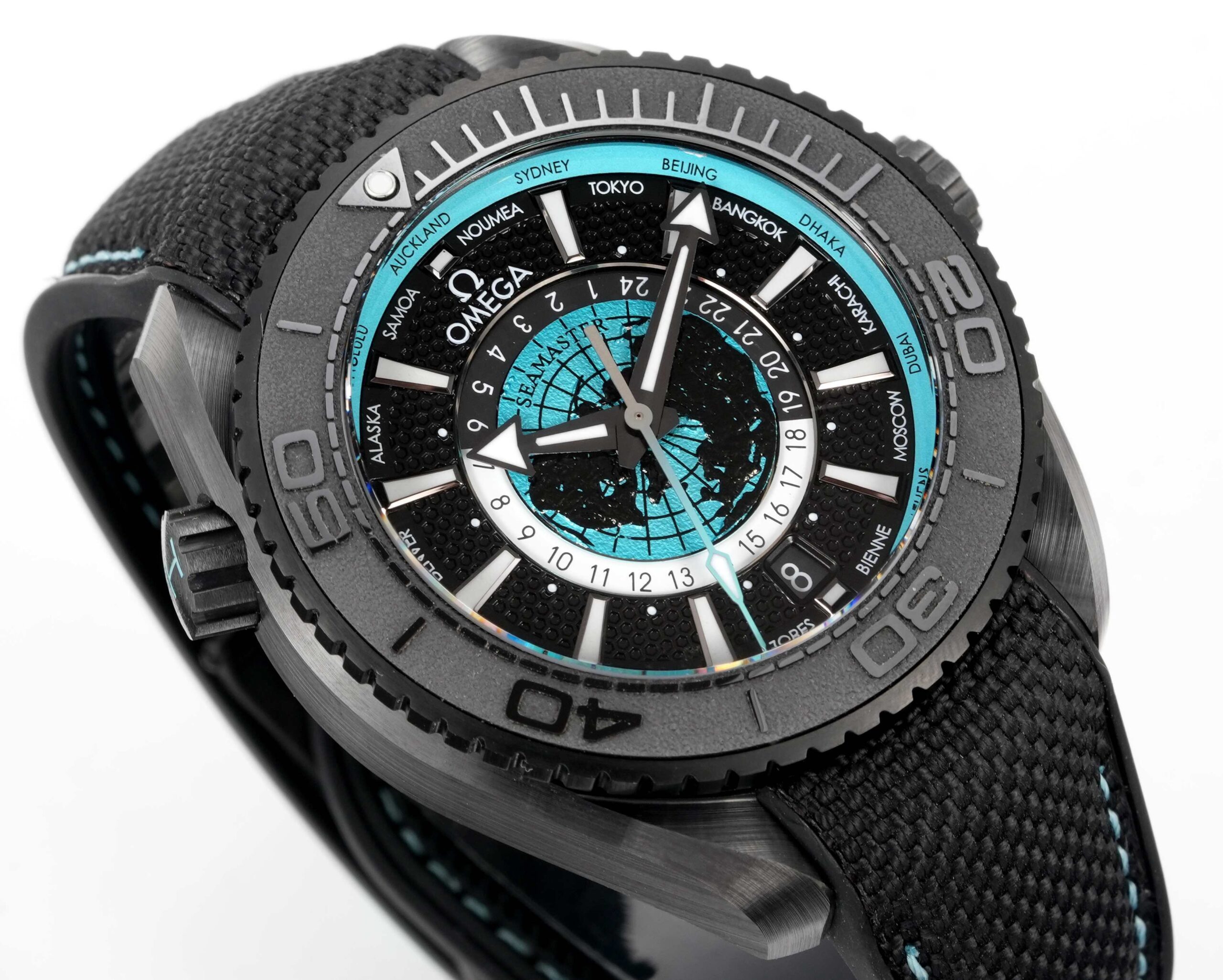 Omega Seamaster Planet Ocean 600M Worldtimer Full Black Ceramic Dive - Image 5