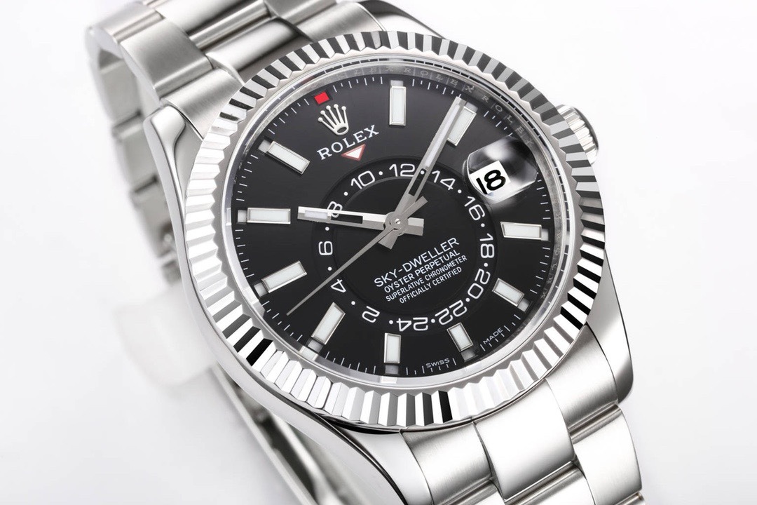 Rolex Sky-Dweller Watch 42mm 904L Steel 9002 Automatic Movement Ring Command Bezel - Image 6