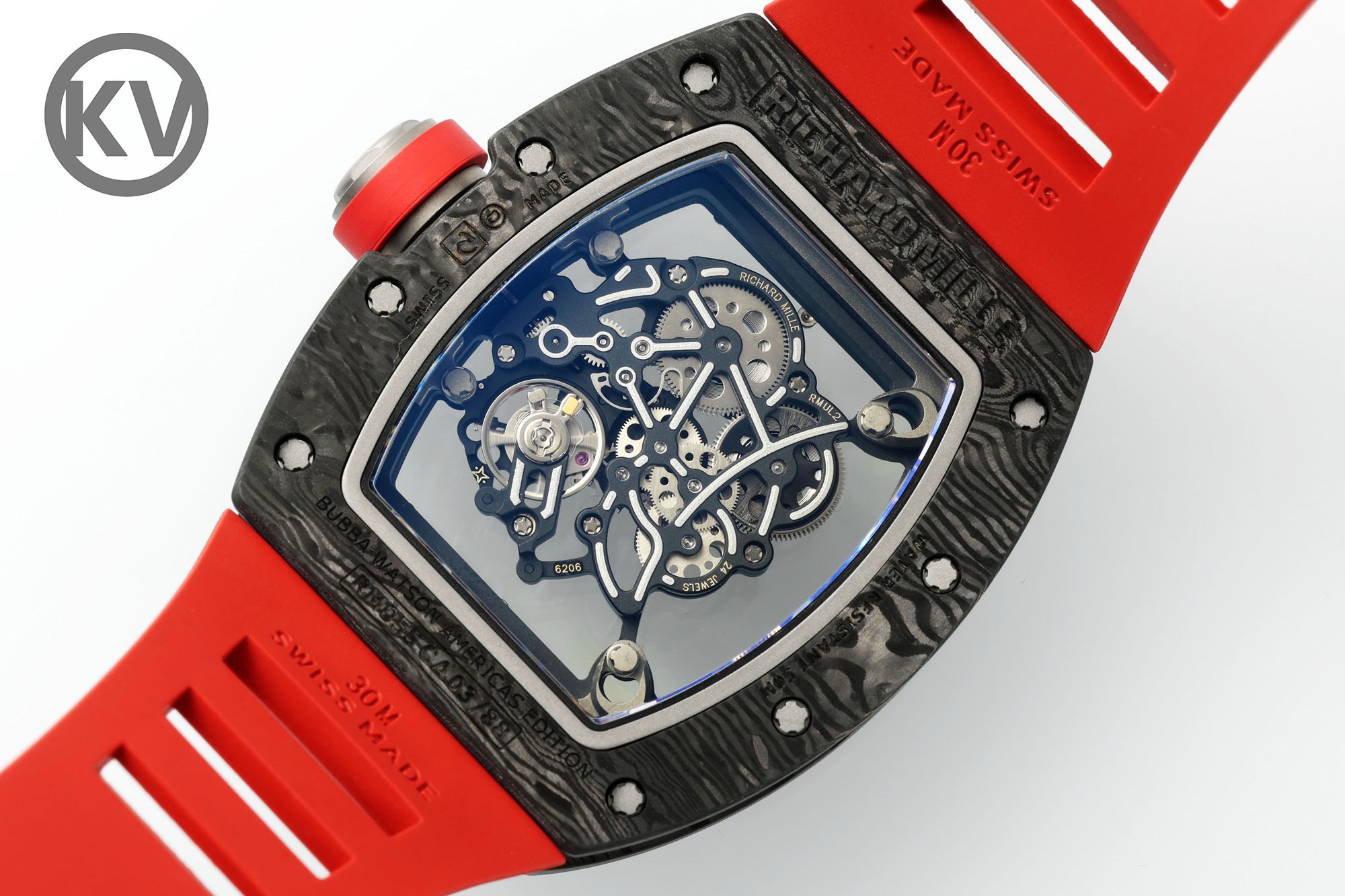 Richard Mille RM055 Red Strap Blue-Red Inner Ring - Image 6