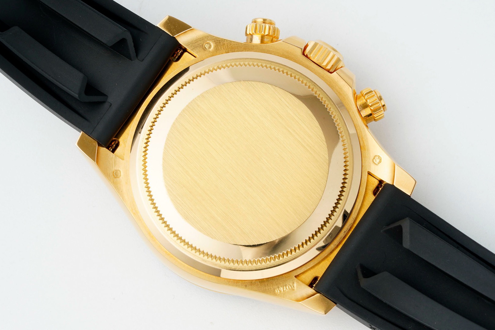 Rolex Cosmograph Daytona 18K Gold Plated Automatic Chronograph Watch Rubber Strap - Image 8