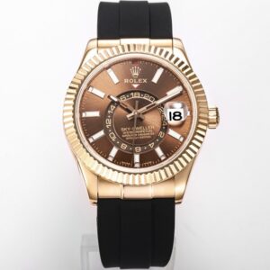 Rolex Sky-Dweller Watch 42mm 904L Steel 9002 Automatic Movement Ring Command Bezel