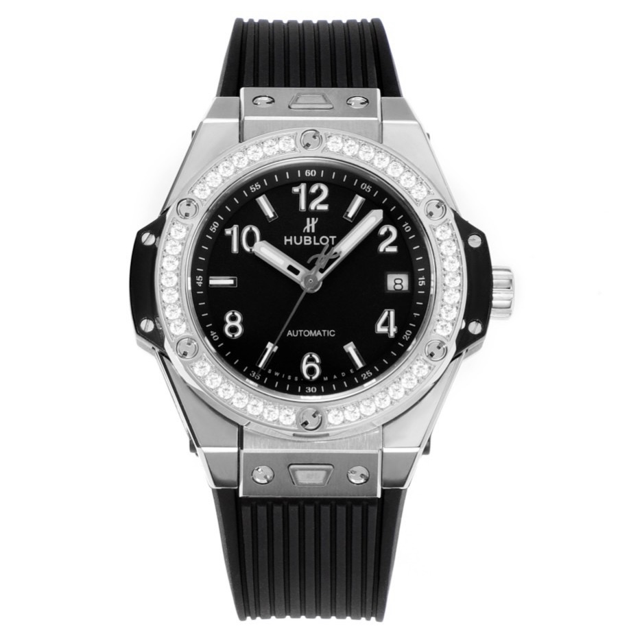 Hublot Big Bang 39mm Steel Diamond Bezel Automatic Ladies