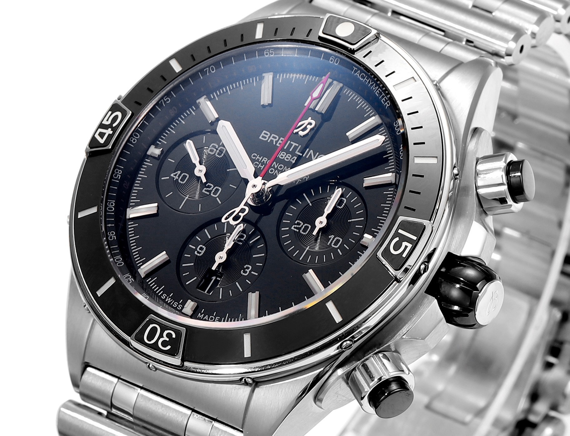 Breitling Chronomat 44mm Automatic Chronograph Watch, BLS Factory Ceramic Bezel Timepiece - Image 4
