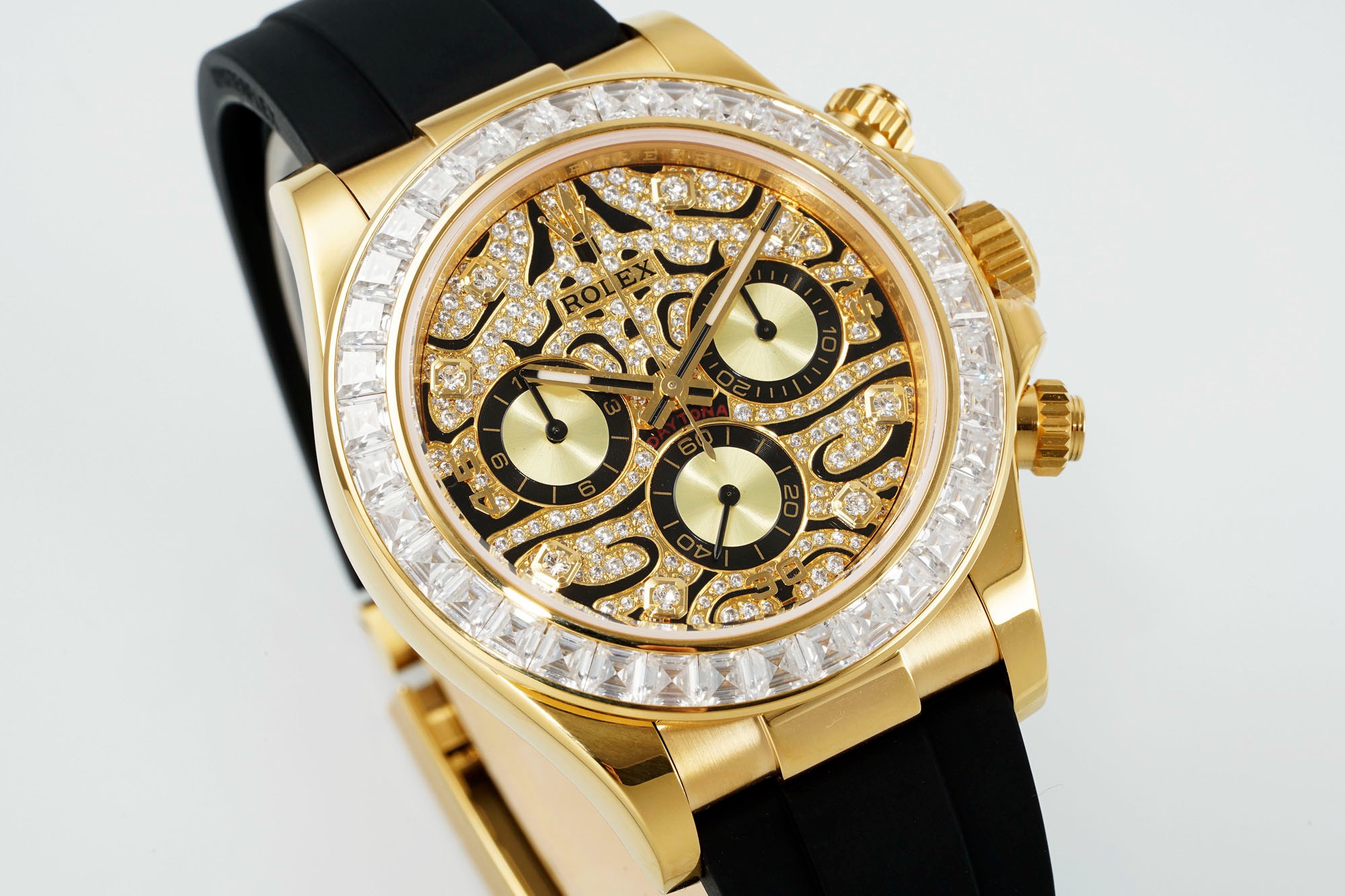 Rolex PPM Tiger Eye Moissanite Chronograph - Image 2