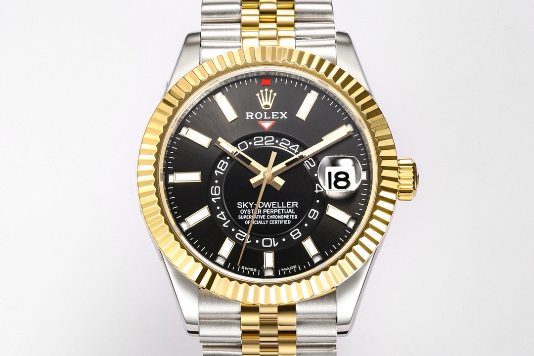 Rolex Sky-Dweller Watch 42mm 904L Steel 9002 Automatic Movement Ring Command Bezel - Image 3