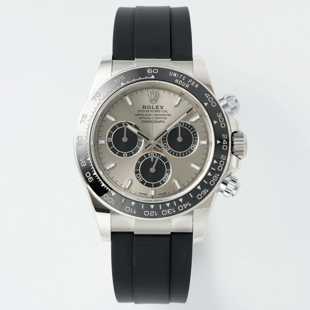 Rolex Cosmograph Daytona 18K Gold Plated Automatic Chronograph Watch Rubber Strap