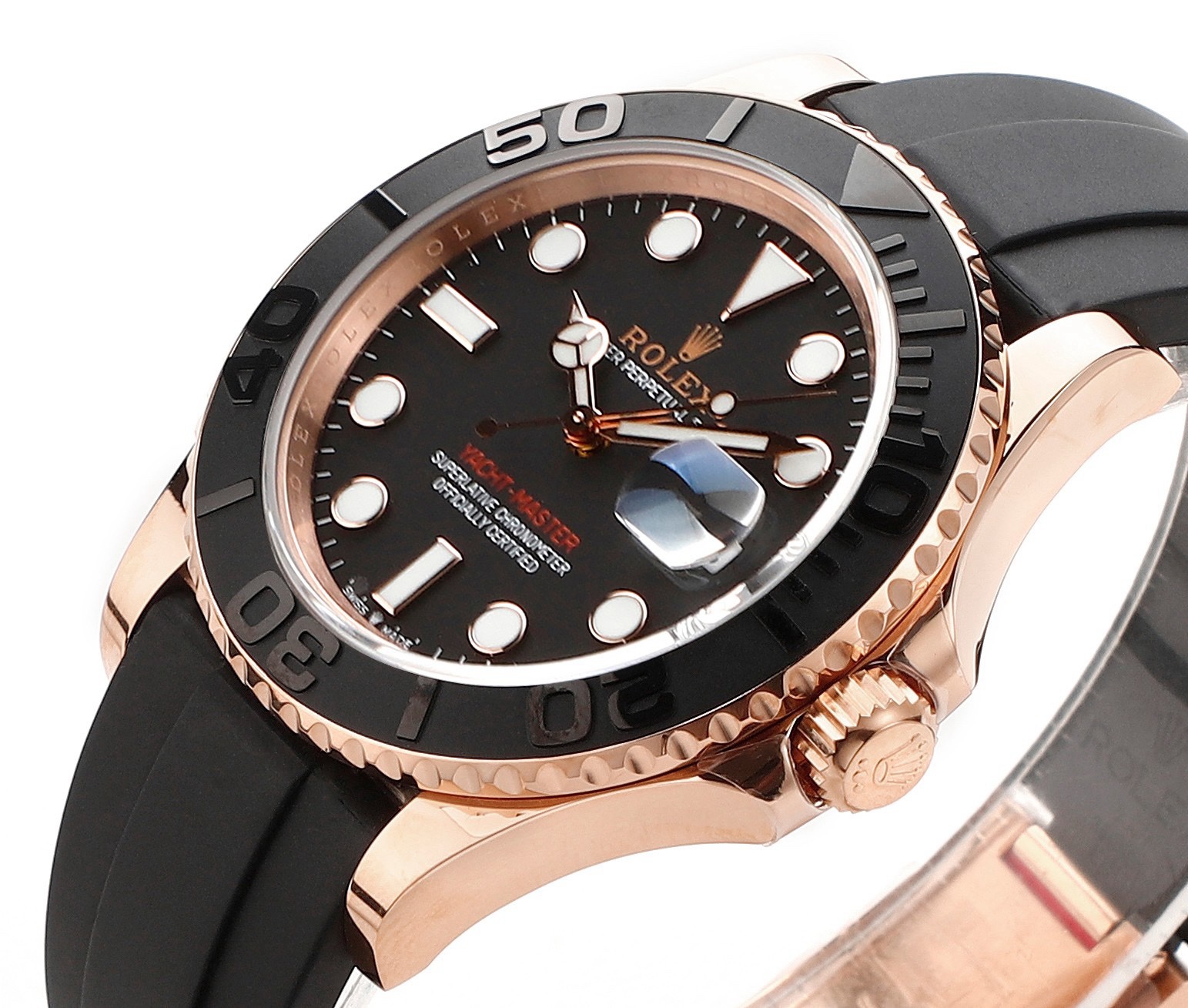 Rolex Yacht-Master 42mm 904L Steel 3235 Blue Hairspring Automatic Watch Oysterflex - Image 4