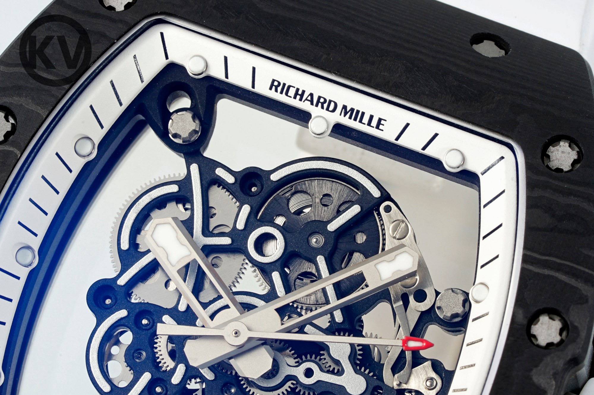 Richard Mille RM055 White Strap White-Black Inner Ring - Image 4