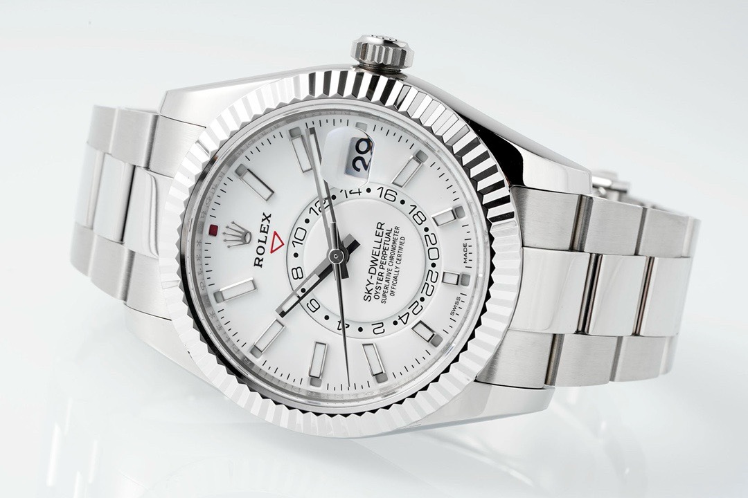 Rolex Sky-Dweller Watch 42mm 904L Steel 9002 Automatic Movement Ring Command Bezel - Image 7