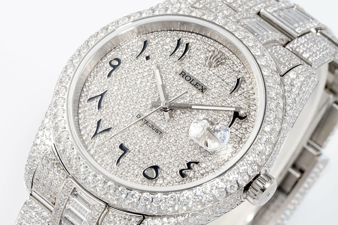 Rolex TW Factory Fully Iced-Out Datejust 41mm , Full Paved Stones, 2824 Automatic Movement - Image 3