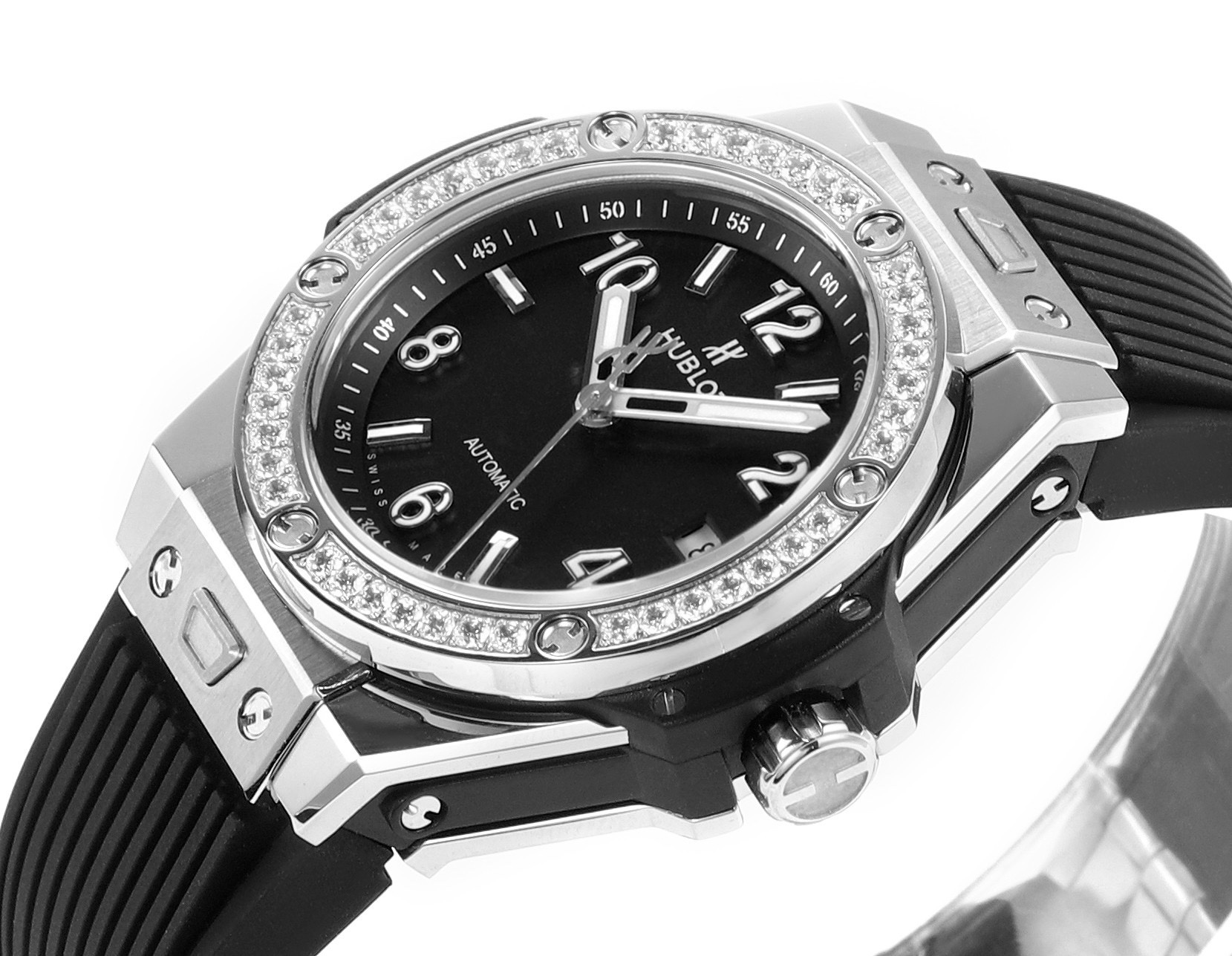 Hublot Big Bang 39mm Steel Diamond Bezel Automatic Ladies - Image 5