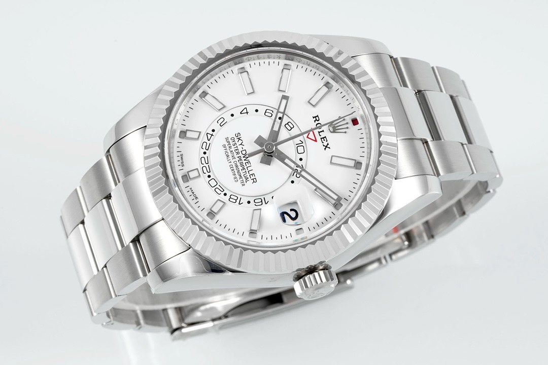 Rolex Sky-Dweller Watch 42mm 904L Steel 9002 Automatic Movement Ring Command Bezel - Image 5
