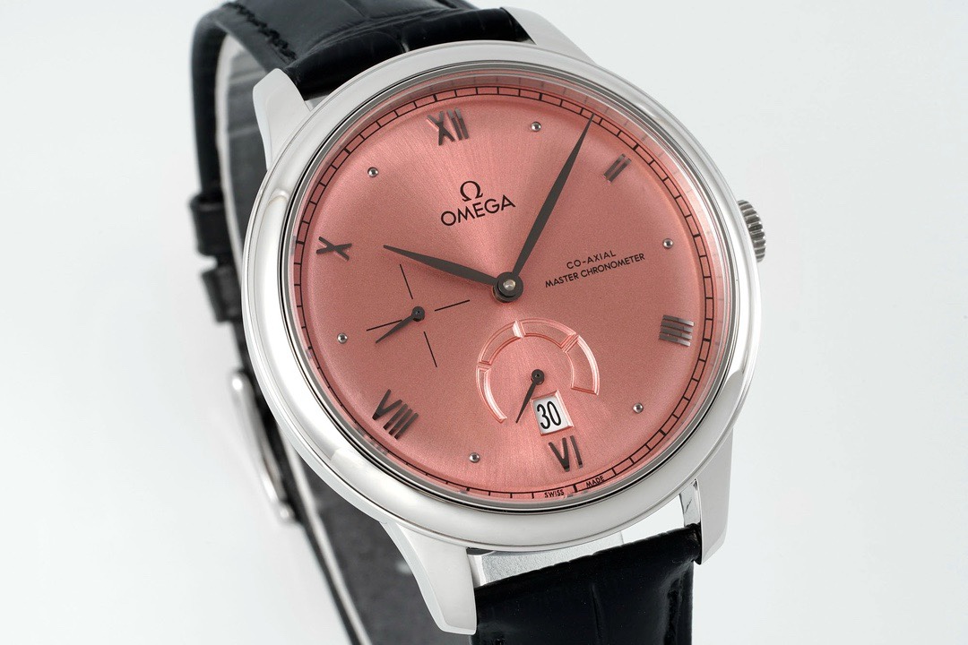 Omega De Ville Power-Reserve Automatic Mechanical Watch, Genuine Calfskin Leather Strap - Image 2