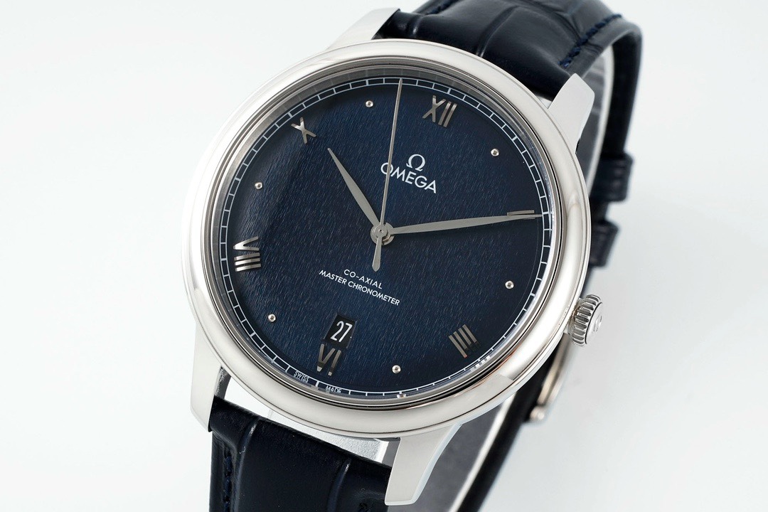 Omega De Ville Power-Reserve Automatic Mechanical Watch, Genuine Calfskin Leather Strap - Image 3
