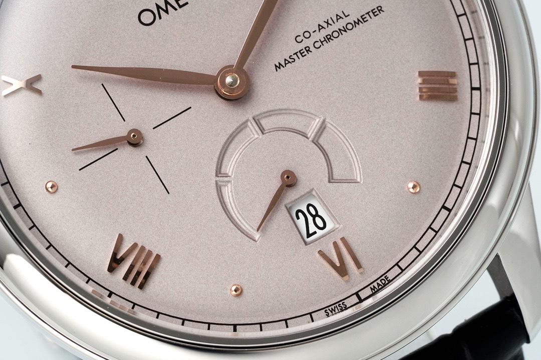 Omega De Ville Power-Reserve Automatic Mechanical Watch, Genuine Calfskin Leather Strap - Image 6