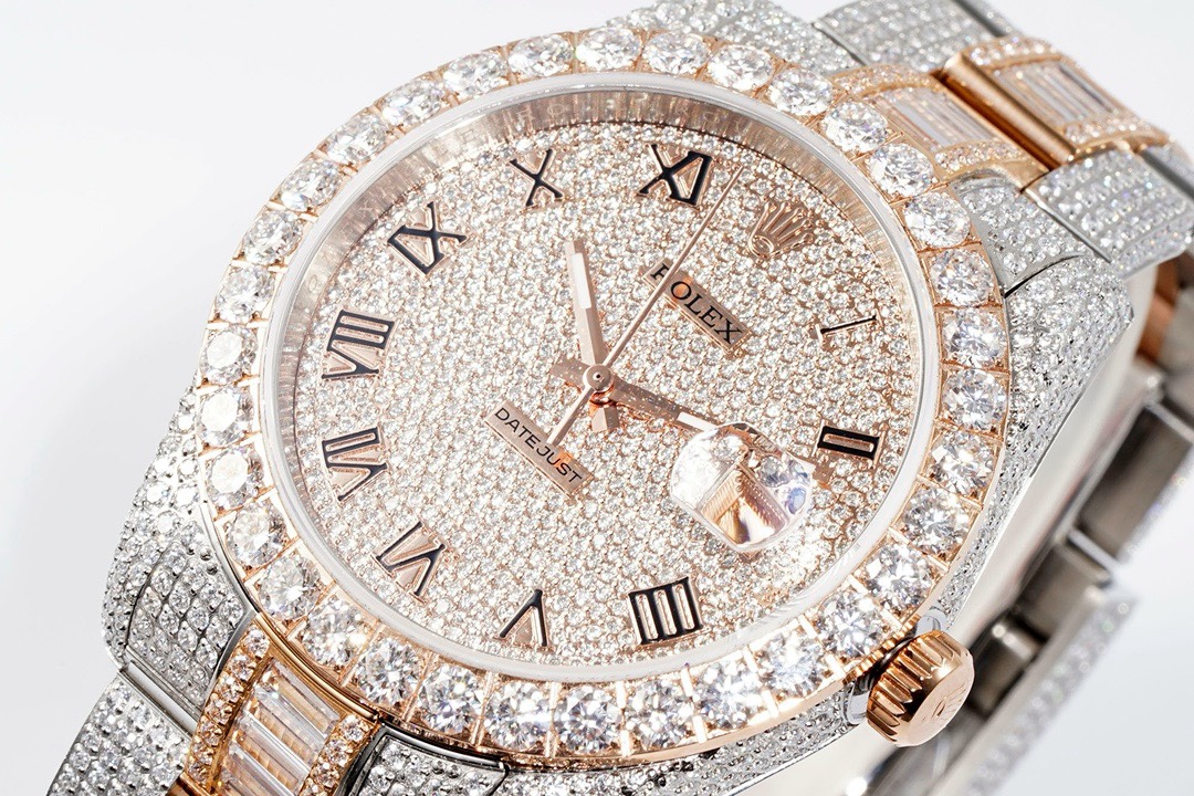 Rolex TW Factory Fully Iced-Out Datejust 41mm , Full Paved Stones, 2824 Automatic - Image 4