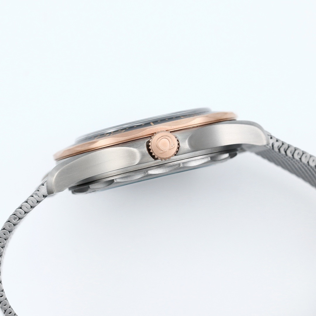 Omega Seamaster ER Upgraded Titanium Bronze Gold 007 – Gold Dial Style 02 - Image 6
