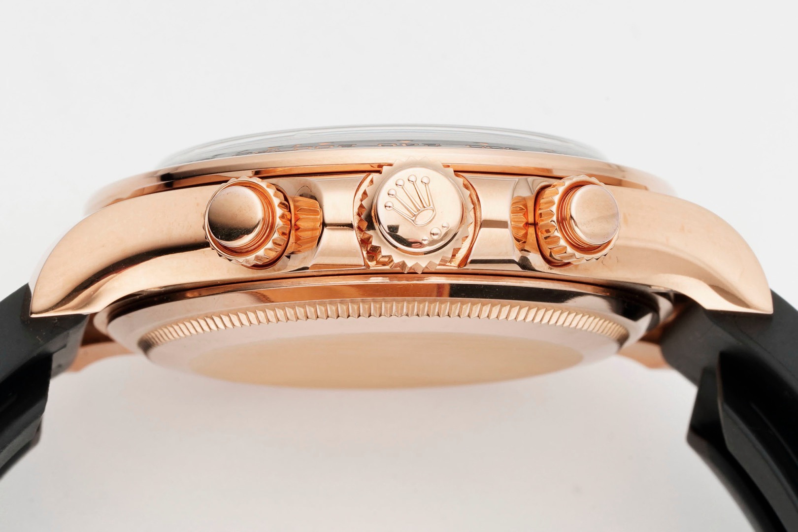 Rolex Cosmograph Daytona 18K Gold Plated Automatic Chronograph Watch Rubber Strap - Image 6