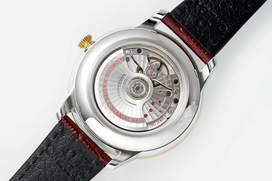 Omega De Ville Power-Reserve Automatic Mechanical Watch, Genuine Calfskin Leather Strap - Image 9
