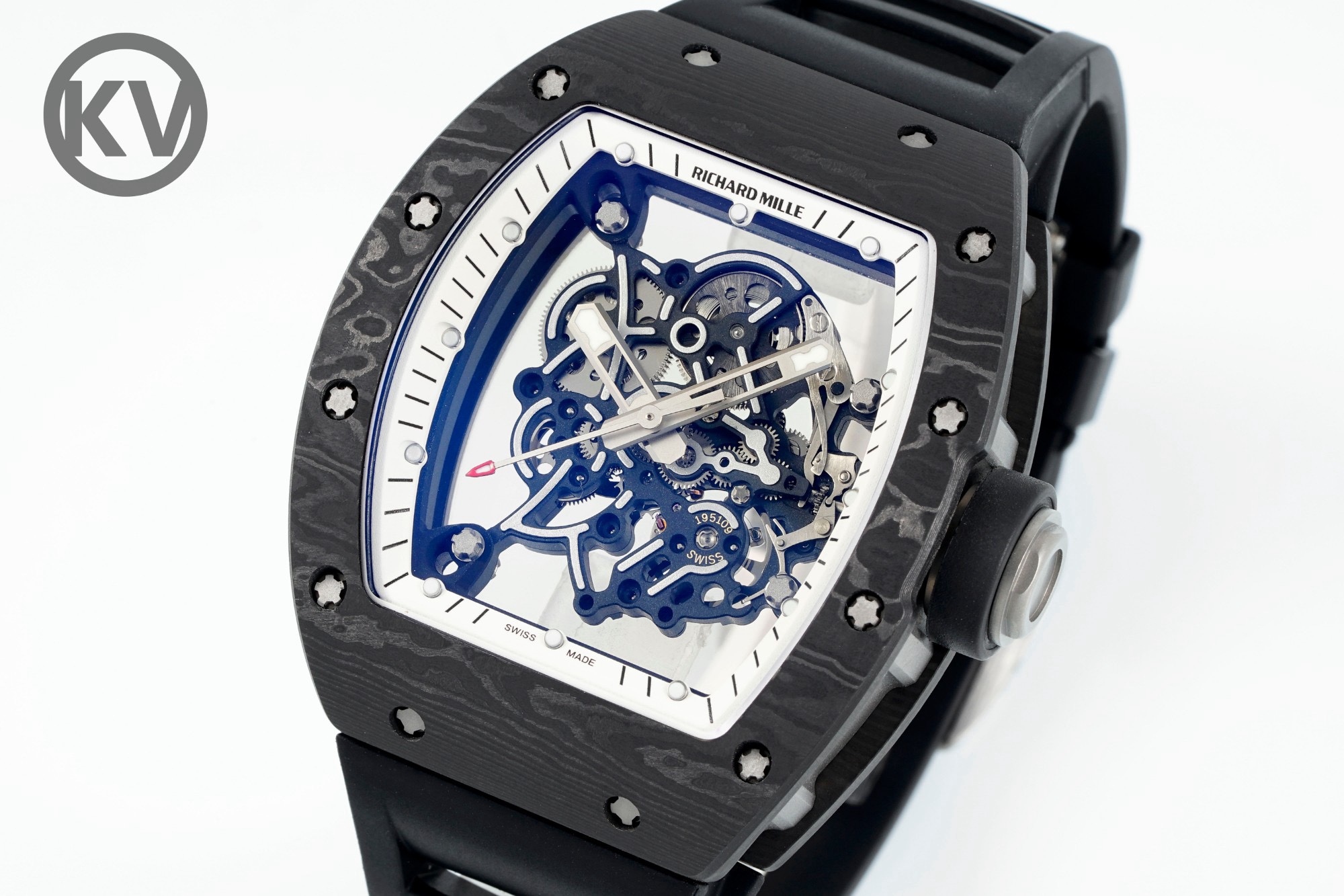 Richard Mille RM055 Black Strap White-Black Inner Ring - Image 4