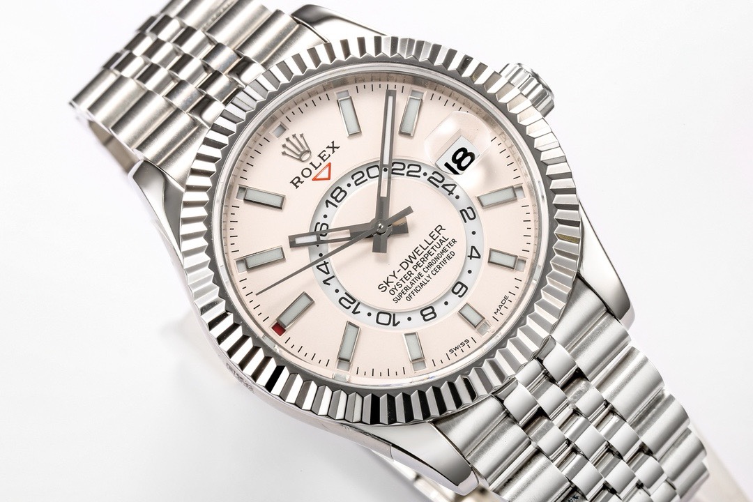 Rolex Sky-Dweller Watch 42mm 904L Steel 9002 Automatic Movement Ring Command Bezel – - Image 5