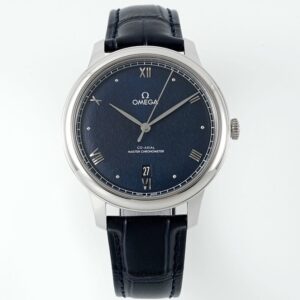 Omega De Ville Power-Reserve Automatic Mechanical Watch, Genuine Calfskin Leather Strap