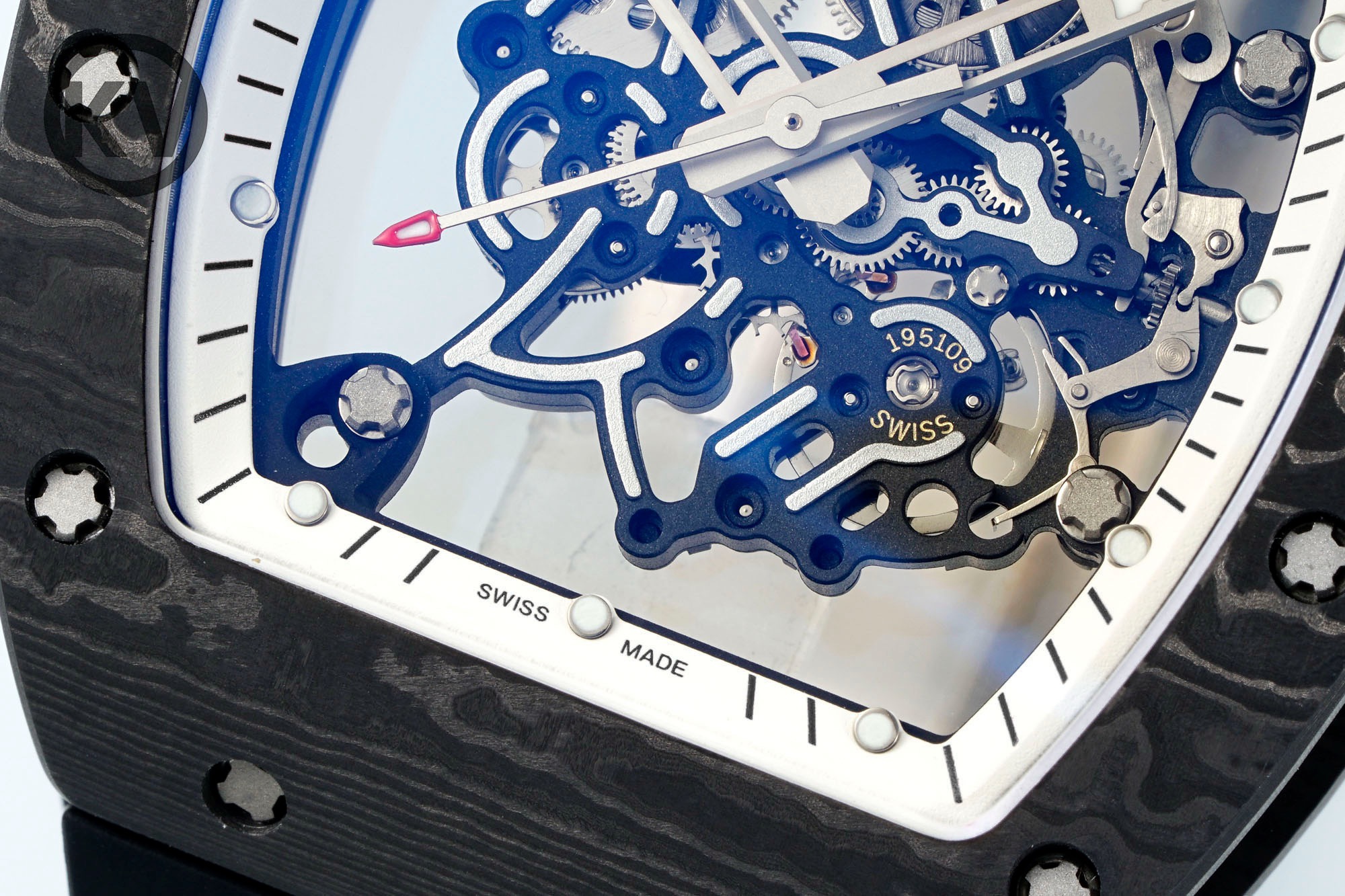 Richard Mille RM055 Black Strap White-Black Inner Ring - Image 5