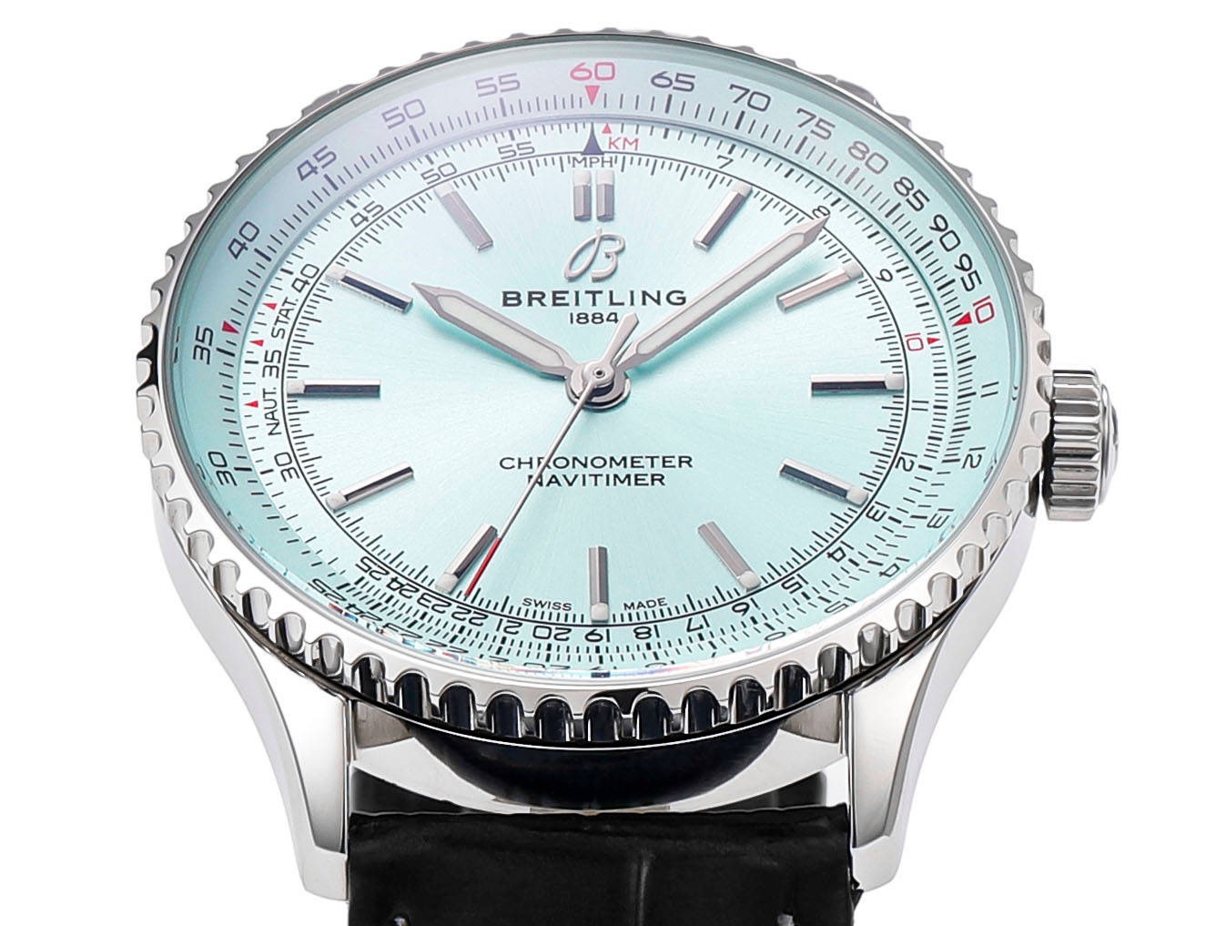 Breitling Navitimer 1 Pilot Watch 41mm, TW Factory Seagull 2824 Automatic Leather Strap - Image 3