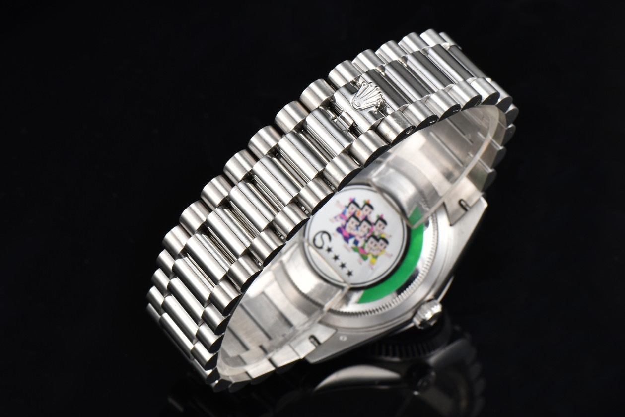 Rolex Day-Date 36 Hidden 6 Diamond Roman Markers | CS Factory Natural Gemstone Dial - Image 8