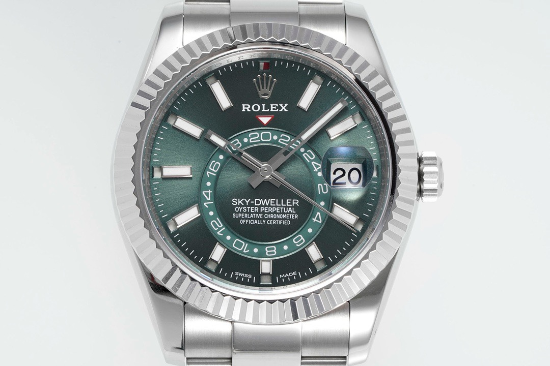 Rolex Sky-Dweller Watch 42mm 904L Steel 9002 Automatic Movement Ring Command Bezel - Image 3