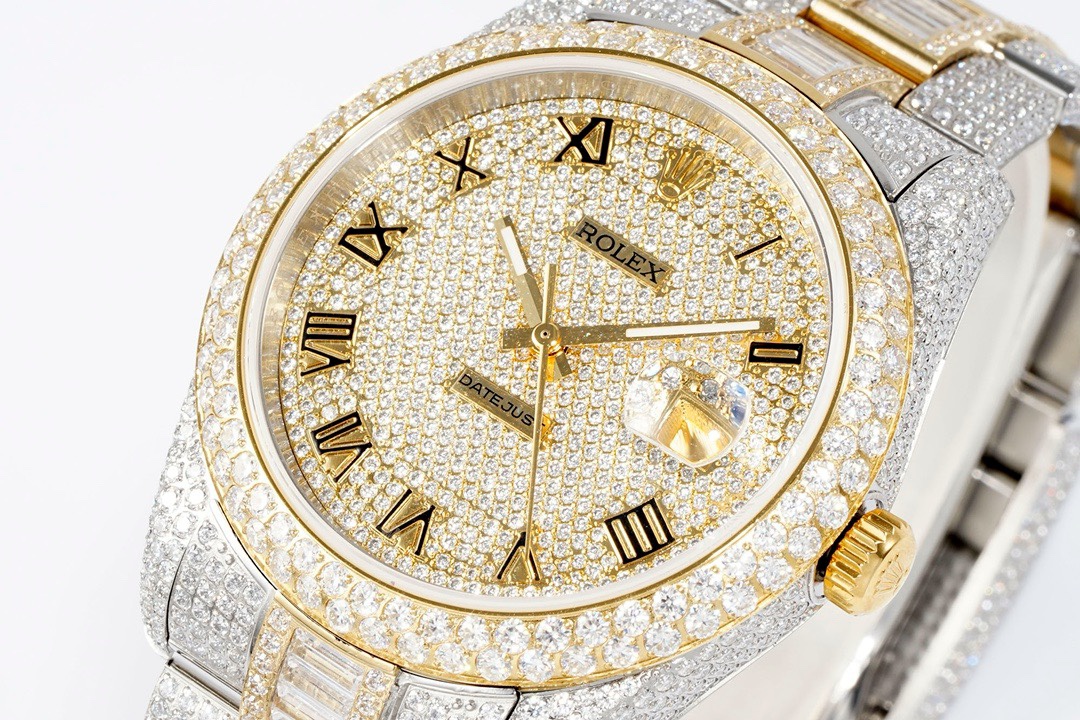 Rolex TW Factory Fully Iced-Out Datejust 41mm , Full Paved Stones, 2824 Automatic Movement - Image 3