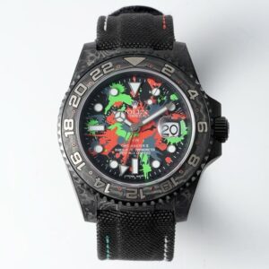 Rolex GMT-Master II Carbon Watch | Cal.3186 Automatic Movement, Forged Carbon Case –