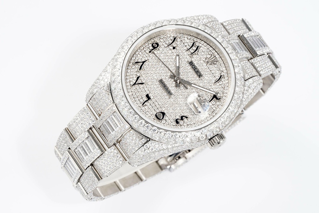 Rolex TW Factory Fully Iced-Out Datejust 41mm , Full Paved Stones, 2824 Automatic Movement - Image 4