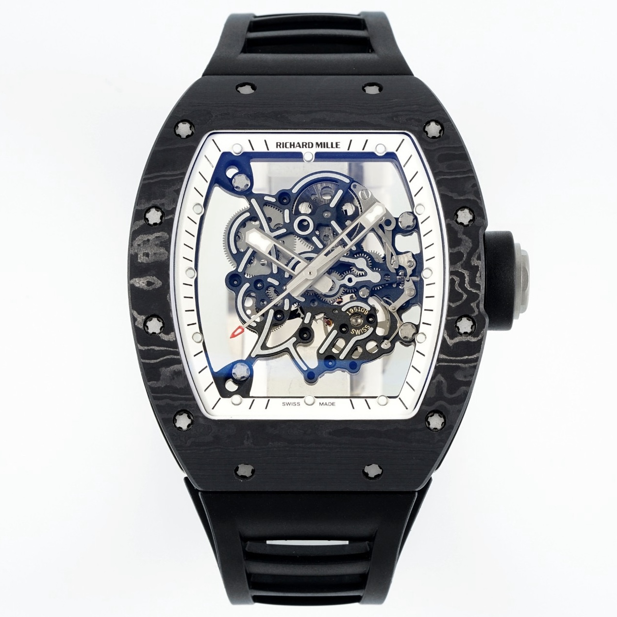 Richard Mille RM055 Black Strap White-Black Inner Ring